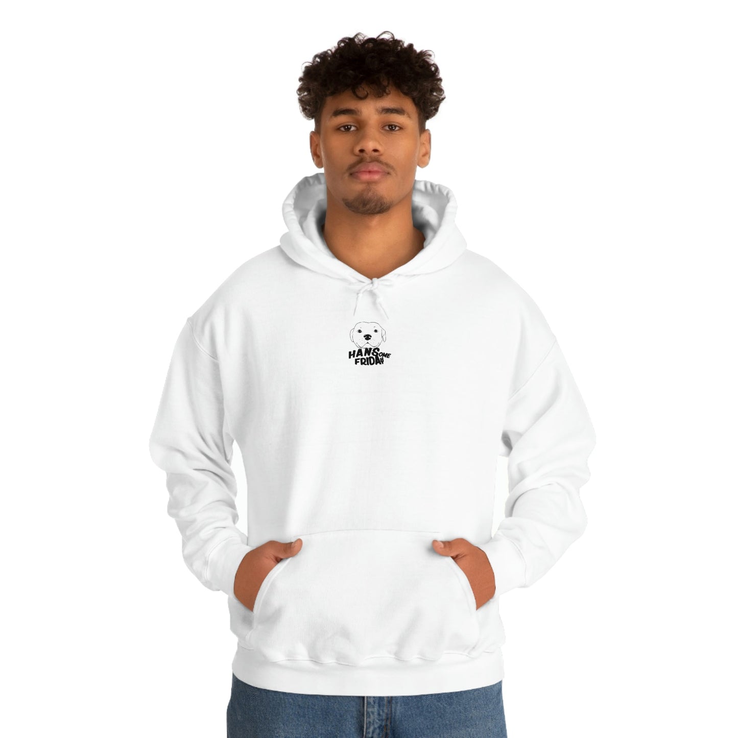 White Einstein Unisex Hooded Sweatshirt